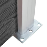 Fence Panel Set WPC 699x146 cm Black 3070461