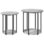 ZNTS Side Table 2 pcs Grey Sonoma Engineered Wood and Metal 869717