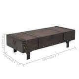 ZNTS Coffee Table Plywood Vintage Style 120x55x35 cm 245802