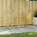 ZNTS 3 Piece Bistro Set Bamboo 3278534