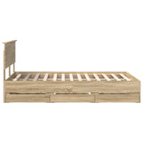 Bed Frame with Drawer Sonoma Oak 120 x 190 cm Engineer Wood 3410730