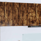 Hanging Cabinet Riga 2 pcs Smoked Oak and White 30 x 31 x 80 cm 884251