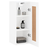 Wall Mounted Cabinet White 34.5x34x90 cm Engineered Wood 835018