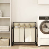 Laundry Sorter with 4 Bags Cream Steel 282428
