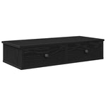 ZNTS Wall Shelf with Drawers Black 80x31x17 cm Engineered Wood 859951