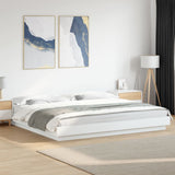 Bed Frame with LED Lights without Mattress White 180x200cm 3281077