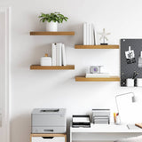 Wall Shelf 4 pcs Brown 50 x 23 x 4 cm Engineered Wood 42019946