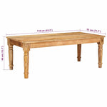 Coffee Table Brown 100 x 55 x 40 cm Solid mango wood 4104588