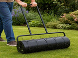 Garden Lawn Roller Pull with Aerator Clamps 30 x 90 cm Steel 3422171