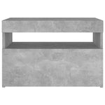 Bedside Cabinet & LED Lights 2 pcs Concrete Grey 60x35x40 cm 3082783