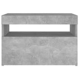 Bedside Cabinet & LED Lights 2 pcs Concrete Grey 60x35x40 cm 3082783