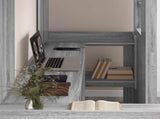 Loft Bed Frame with Desk with Storage Grey Sonoma 75 x 190 cm 3410432