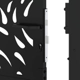 Garden Gate Black 100x175 cm Steel Flame Design 4100992