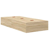 Storage Bed Frame Sonoma Oak 90 x 200 cm Engineered Wood 3335343
