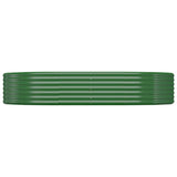 Garden Raised Bed Galvanised Steel 214x140x36 cm Green 319023