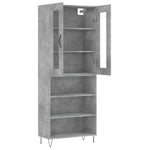Highboard Concrete Grey 69.5x34x180 cm Engineered Wood 3198757