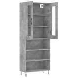 Highboard Concrete Grey 69.5x34x180 cm Engineered Wood 3198757