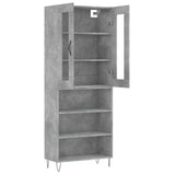 Highboard Concrete Grey 69.5x34x180 cm Engineered Wood 3198757