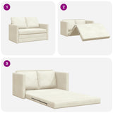 Sofa Bed Cream 204 x 122 x 60 cm Velvet 42007952