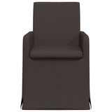 Dining Chairs with Wheels 2 pcs Dark grey 57 x 67 x 95 cm Linen 42017902