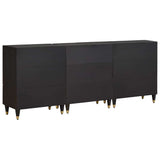 Bathroom Cabinet Set with Drawer 3 pcs Black 180 x 33 x 75 cm 3310158
