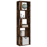 Book Cabinet Smoked Oak 45x24x160 cm Engineered Wood 826375