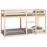 ZNTS Bunk Bed without Mattress 75x190 cm Small Single Solid Wood Pine 821659