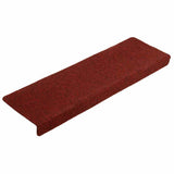 Stair Mats Self-adhesive 20 pcs 65x21x4 cm Bordeaux Red Rectangular Edge 3365719