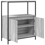 Bathroom Cabinet with Shelves Grey Sonoma 76.5x35x95 cm 861920