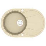Granite Kitchen Sink Single Basin Oval Beige 144866