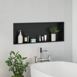 Shower Niche Black 90 x 30 x 9.5 cm Stainless Steel 42012675