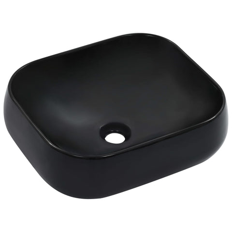 Wash Basin 44.5x39.5x14.5 cm Ceramic Black 143906