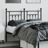 Metal Replace Headboard Black 120 cm 353568