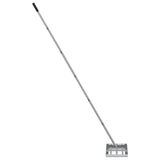 Garden Rake Manual Silver 45 x 25 x 200 cm Stainless Steel 42011359