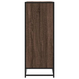 Shoe Cabinet Brown Oak 75x38x97.5 cm Engineered Wood and Metal 3300869
