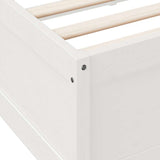Bookcase Bed without Mattress White 100x200cm Solid Wood Pine 3324467