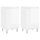 Sideboards 2 pcs High Gloss White 40x35x70 cm Engineered Wood 831057