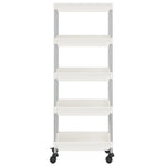 ZNTS 5-Tier Kitchen Trolley White 42x29x128 cm Iron and ABS 336332