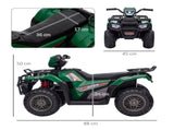 12V Kids Quad Bike with Forward, Reverse Functions, Ride-On ATV w/ Music, LED, Headlights, for Ages T3398P348336