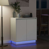 LED Sideboard for White 71 x 34.5 x 75 cm Engineered Wood 869642