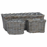 Planter Basket with Storage 3 pcs Grey 42020965