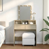 Dressing Table with LED Sonoma Oak 80x41x144.5 cm 848180