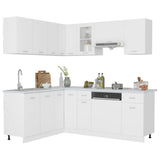 Kitchen Cabinet Set White Engineered wood, Glass Large 3067665