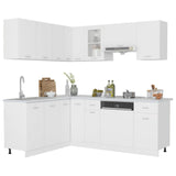 ZNTS 11 Piece Kitchen Cabinet Set White Engineered Wood 3067665