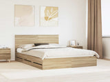 Bed Frame with Drawer Sonoma Oak 140 x 190 cm Engineer Wood 3411119