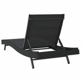 Sun Lounger Reclining Black 197 x 70 x 82 cm Poly Rattan 42009977