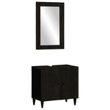 2 Piece Bathroom Furniture Set Solid Wood Mango 3310018