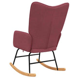 Rocking Chair Wine Red Fabric 328015