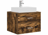 Wall-Mounted Sink Vanity Smoked Oak 49.5 x 41 x 62.5 cm 890282