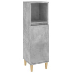 ZNTS 3 Piece Bathroom Cabinet Set Concrete Grey Engineered Wood 3185539